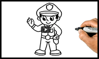 How to Draw a Police Officer