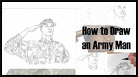 How to Draw an Army Man Saluting