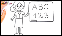 How to Draw a Teacher Step by Step