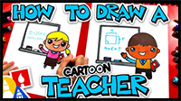 How to Draw a Cute Cartoon Teacher