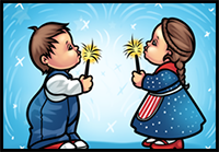 How to Draw Sparklers