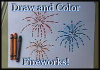 How to Draw Fireworks - Easy Drawing Lesson