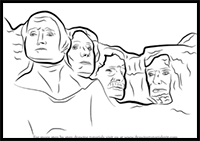 How to Draw Mount Rushmore