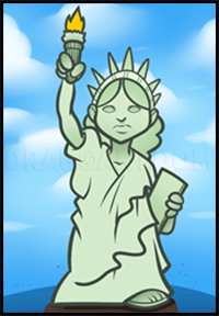 How to Draw the Statue of Liberty Easy