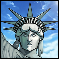 How to Draw Statue of Liberty Face