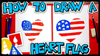 How To Draw A Heart Flag