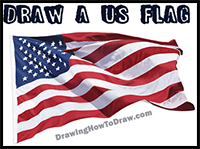 Learn How to Draw a Realistic US Flag / American Flag - Step by Step Drawing Tutorial