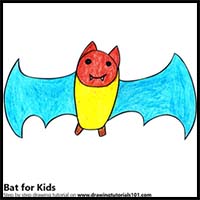 How to Draw a Bat for Kids