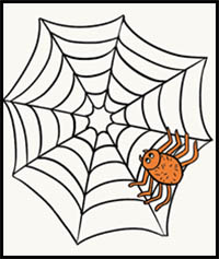 How to Draw a Spider Web with Spider