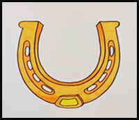 How to Draw St. Patrick's Day Horseshoe