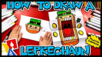 How To Draw A Leprechaun Folding Surprise Puppet
