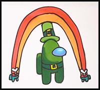 Feeling Lucky? - How to Draw Among Us St. Patrick's Day Leprechaun Imposter!