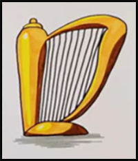 How to Draw St. Patrick's Day Harp