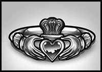 How to Draw a Claddagh Ring, Claddagh Ring Tattoo