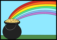 How to draw a pot of gold
