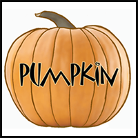 How to Draw a Pumpkin for Halloween in Easy Step by Step Drawing Tutorial
