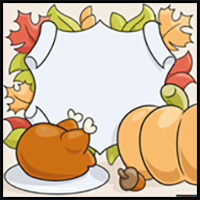How to Draw a Thanksgiving Card