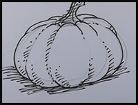 Learn How to Draw a Pumpkin Real Easy