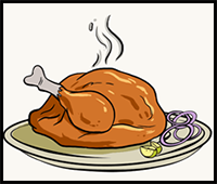 How to Draw a Turkey Dinner