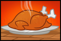 How to Draw a Thanksgiving Turkey, Cooked Turkey