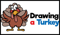How to Draw a Cartoon Turkey for Thanksgiving Easy Step by Step Drawing Tutorial for Beginners