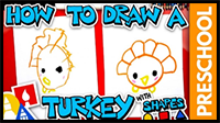 Drawing A Turkey With Shapes – Preschool
