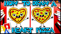How To Draw A Valentine’s Heart-Shaped Pizza
