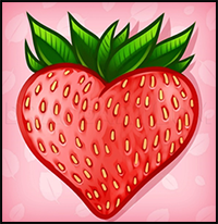 How to Draw a Strawberry Heart