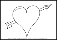 How to Draw Heart with Arrow