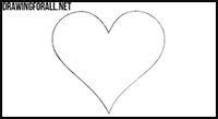 How to draw a heart easy