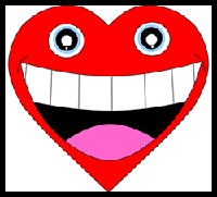 A Happy Cartoon Heart