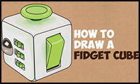 Learn How to Draw a Fidget Cube Simple Steps Drawing Lesson for Children & Beginners