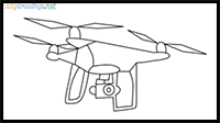 How to draw a Drone step by step