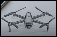 How to Draw a Quadcopter Step by Step