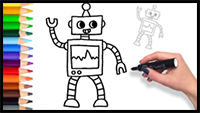 Easy Tutorial | Only 8 Steps to Draw a Robot！