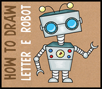 How to Draw Cartoon Robots Drawing Lesson