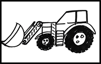 How to Draw a Backhoe from Number | Easy Drawing for Beginners