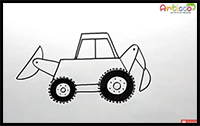 How to Draw Backhoes Step by Step