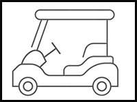 How to Draw a Golf Cart
