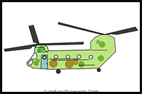 How to Draw a Military Helicopter Step by Step