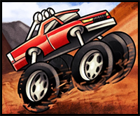 Drawing a Monster Truck Easy
