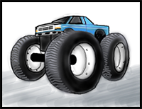How to Draw a Monster Truck