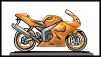 How to Draw a Motorbike