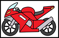 How to Draw a Motorcycle Easy