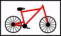 How to Draw a Bicycle Very Easy for Kids