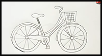 How to Draw a Bicycle Drawing Easy Sketch