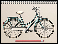 Bicycle Drawing - Step by Step Tutorial with Pictures