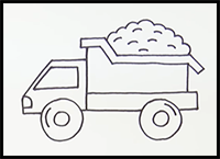 How to Draw a Dump Truck for Kids Easy Drawing