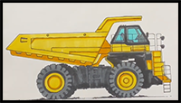 How to Draw a Dump Truck | Easy Steps