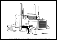 How to Draw Peterbilt 379 Truck